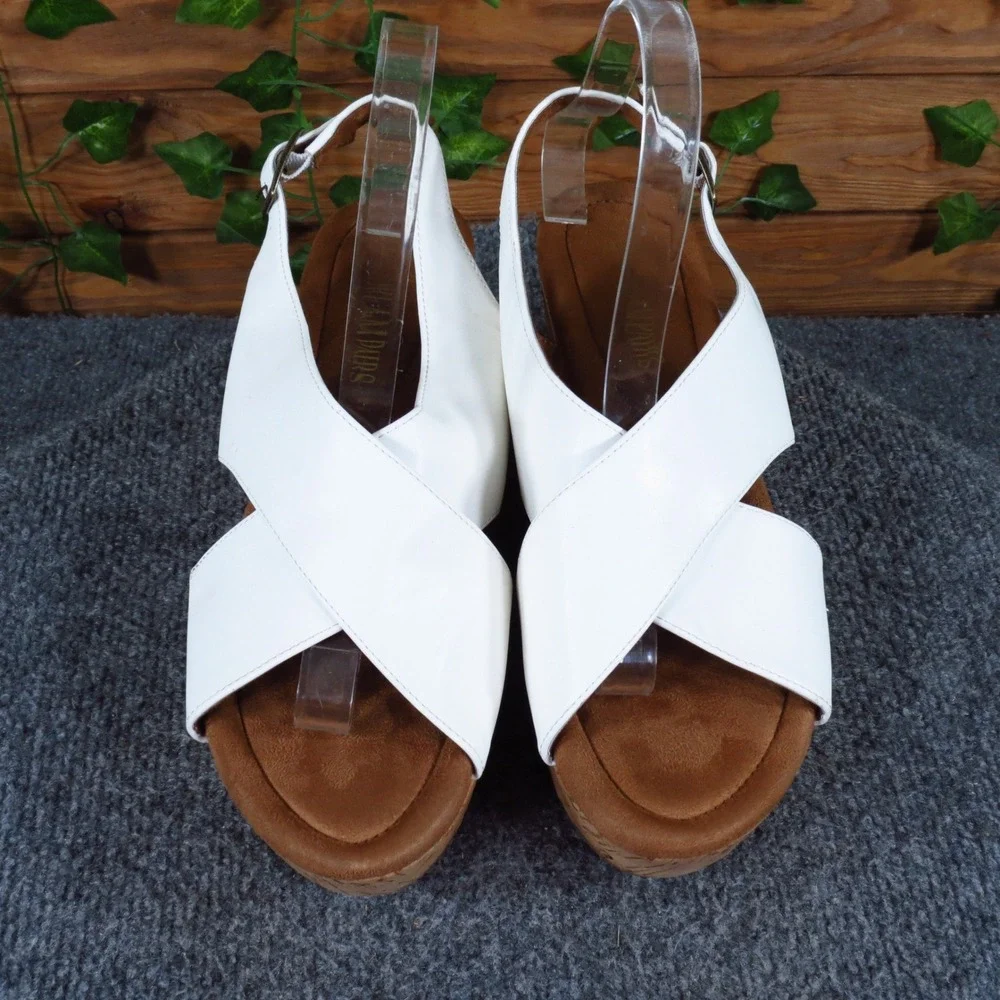 Dream Pairs SDPW2411W Womens‎ Wedge Sandals Size 9 Summer Dressy White Cork